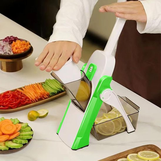 mandoline cuisine bouton poussoir